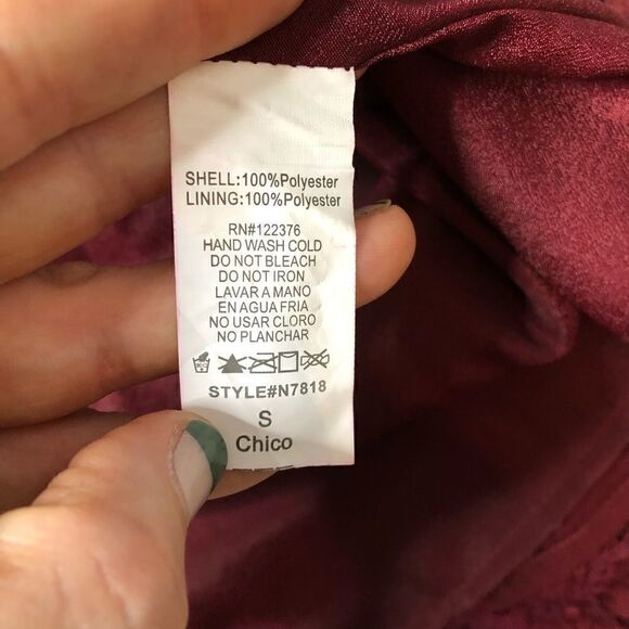 Mustard Seed Solid Lace Bell Sleeve Plum NWT - Picture 6 of 6